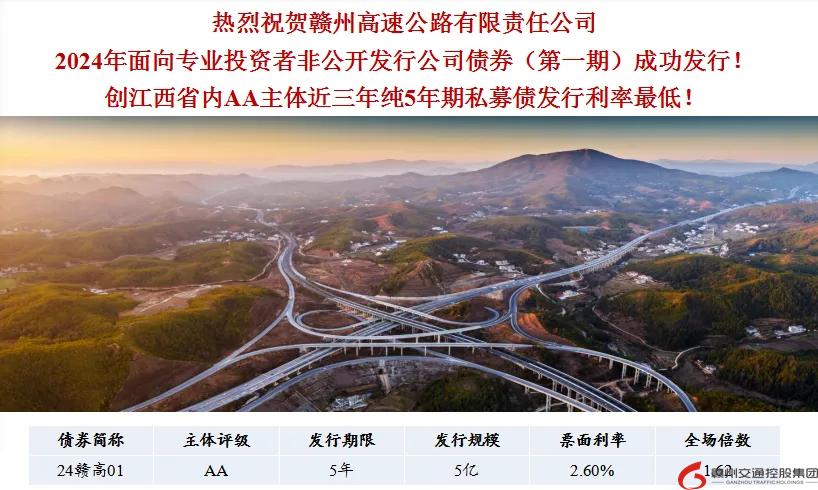 喜報(bào)！贛州交控集團(tuán)接連在資本市場(chǎng)發(fā)行債券成功！